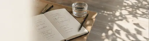 An open notebook with a handwritten checklist, representing a deliberate plan for building a focused audience.